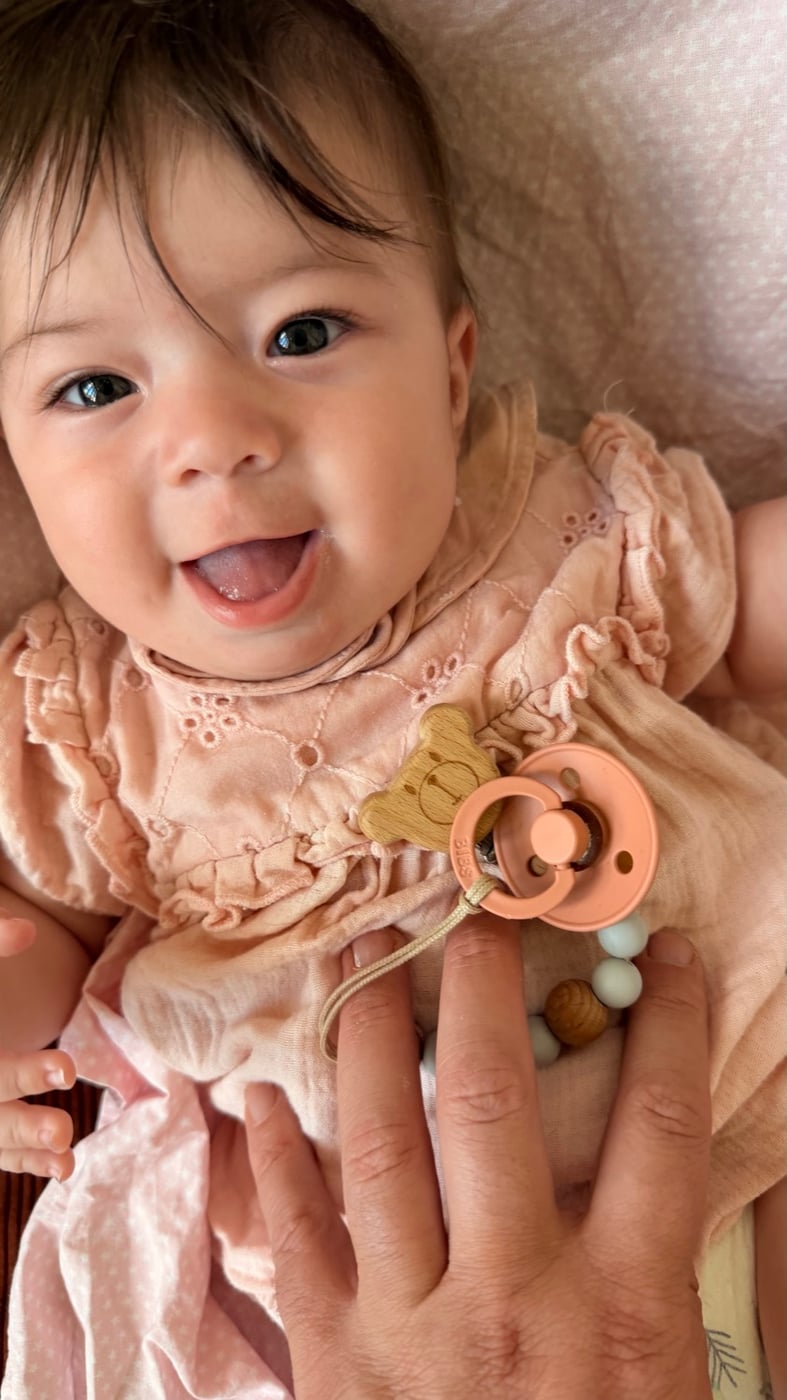 Supplied family photograph of a smiling baby