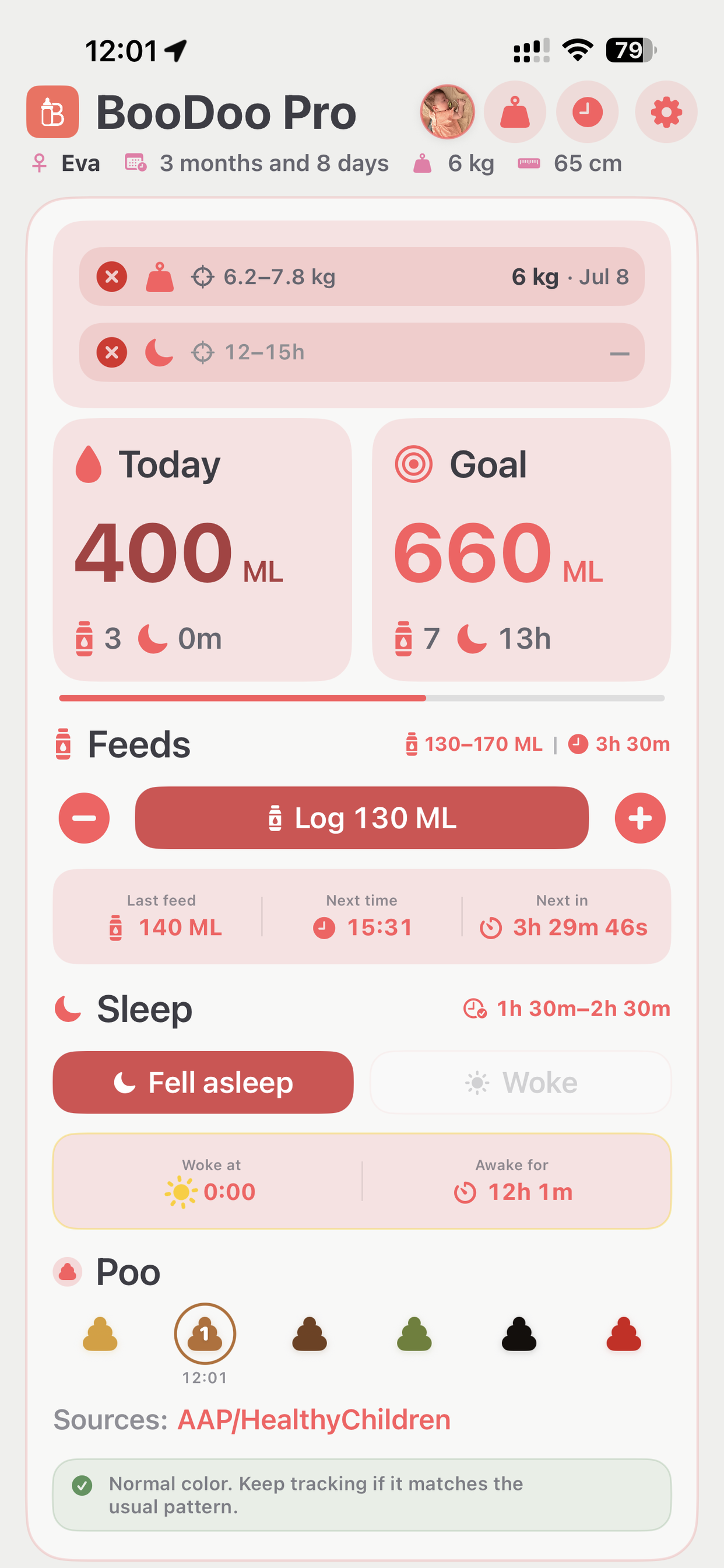 BooDoo app screenshot: Clear feedback