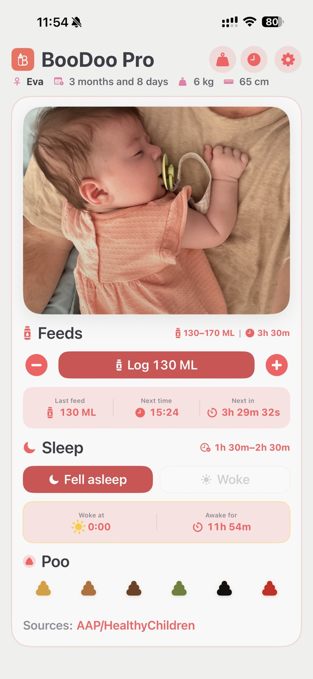 BooDoo app screenshot: Diaper patterns